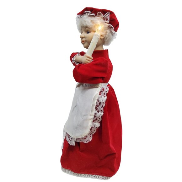 vintage happy christmas motion animated figurine mrs. santa - Picture 4 of 6